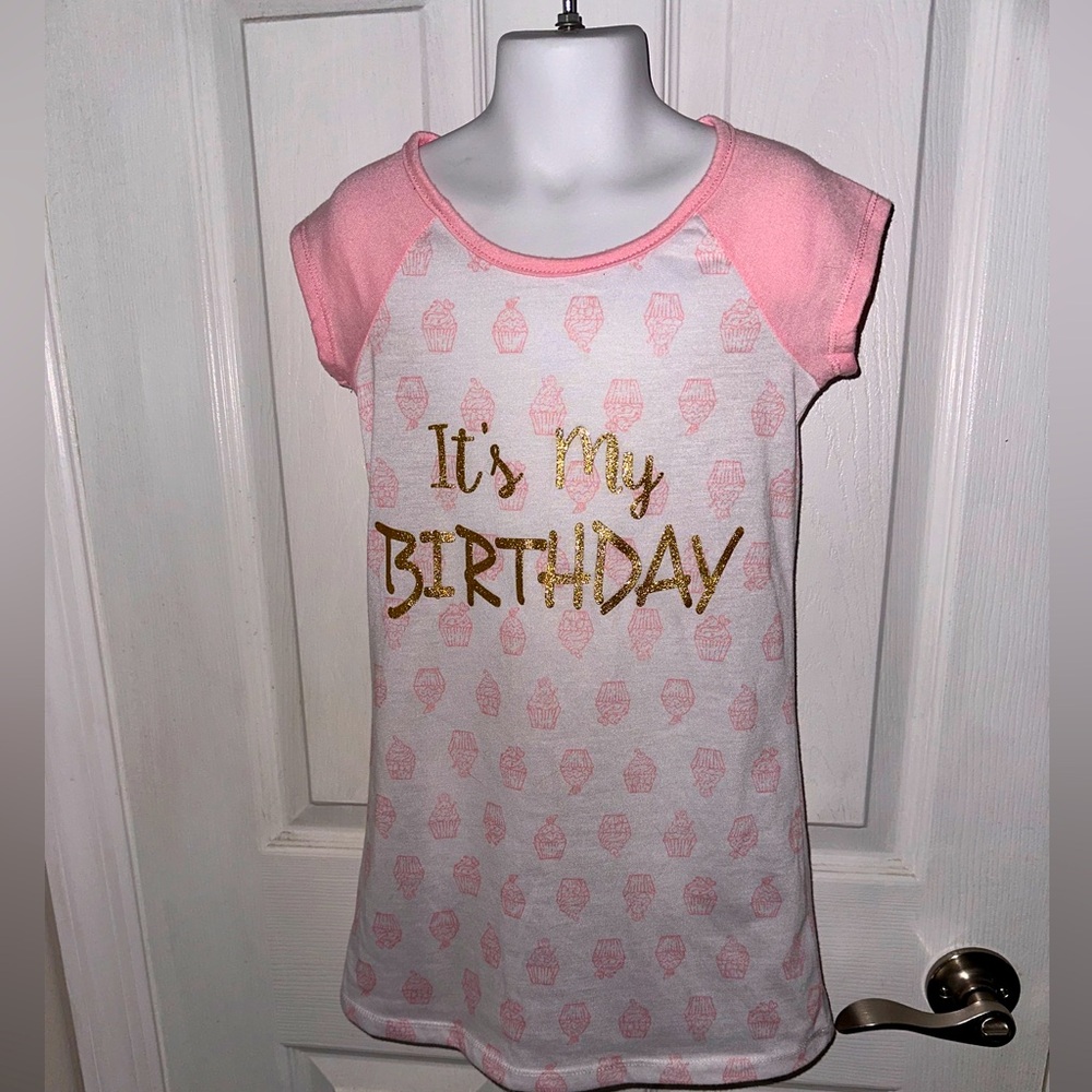 LAURA ASHLEY IT’S MY BIRTHDAY! Pink Cupcake Nightgown Size 6